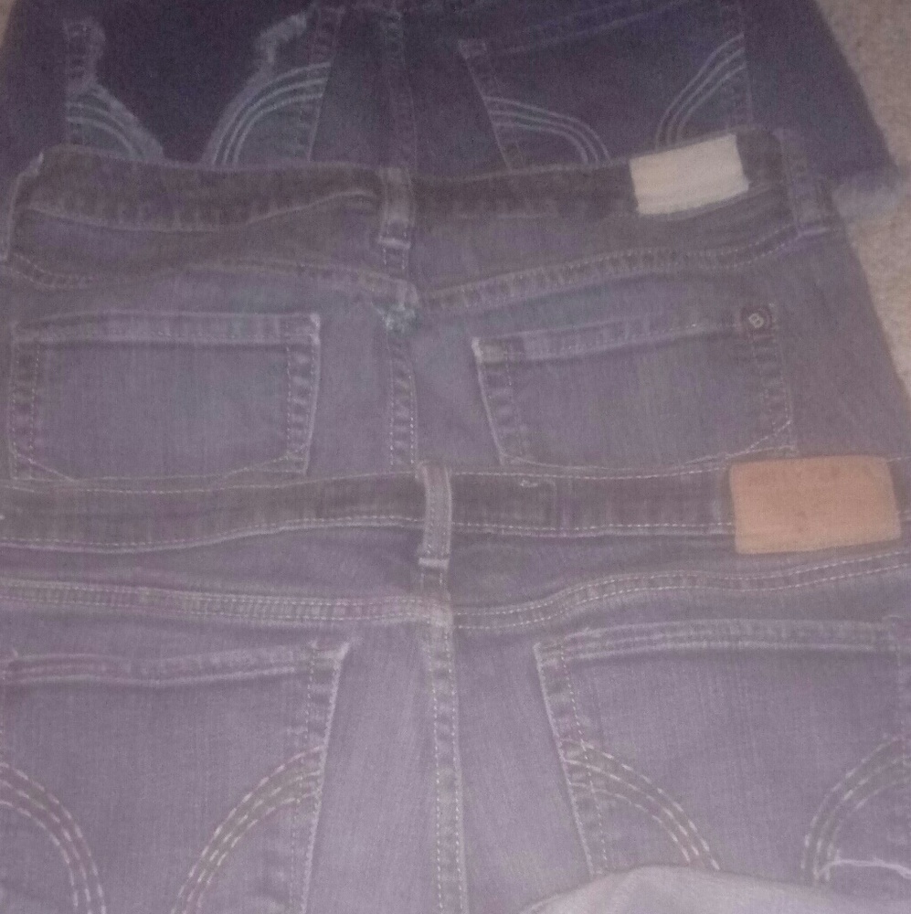 Hollister Bullhead cut off low rise denim shorts
